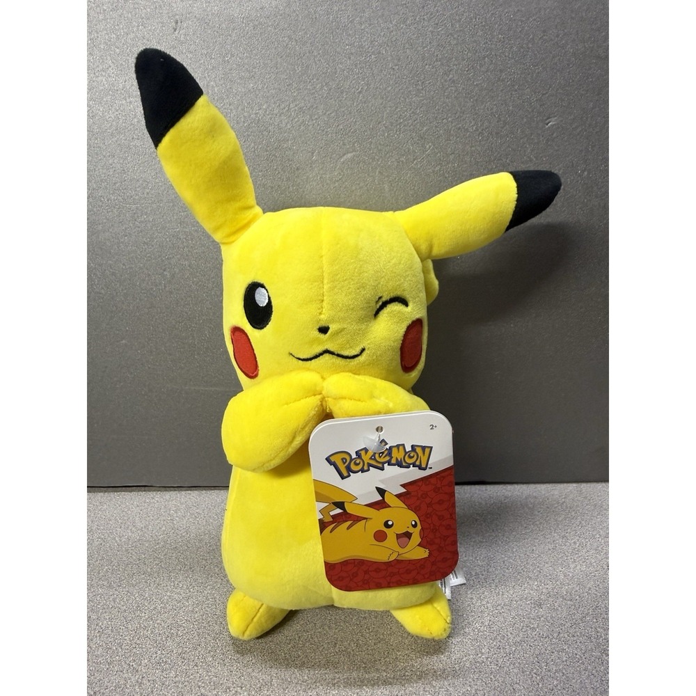 New Pokemon Pikachu 8" Plush Winking NWT Stuffed Animal Nintendo Jazwares